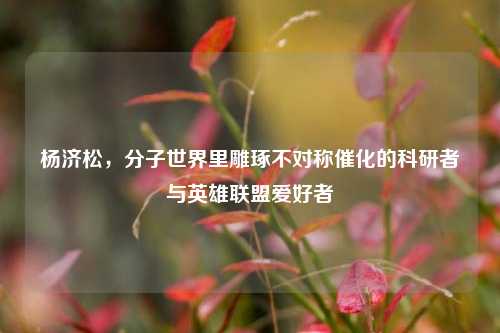 杨济松，分子世界里雕琢不对称催化的科研者与英雄联盟爱好者