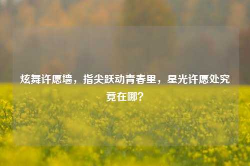 炫舞许愿墙,指尖跃动青春里,星光许愿处究竟在哪?