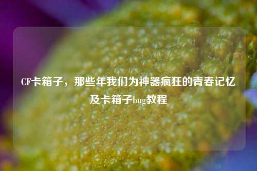 CF卡箱子,那些年我们为神器疯狂的青春记忆及卡箱子bug教程