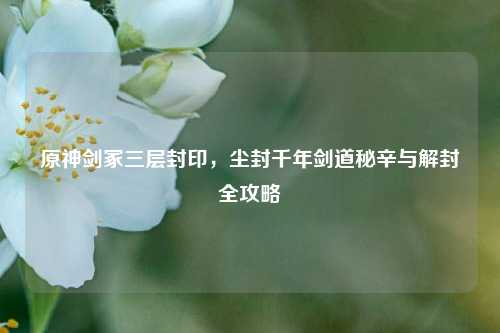 原神剑冢三层封印,尘封千年剑道秘辛与解封全攻略