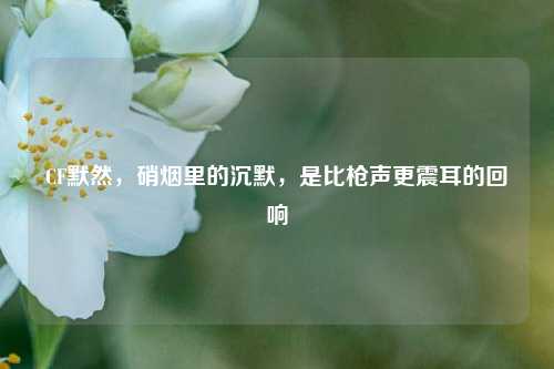CF默然,硝烟里的沉默,是比枪声更震耳的回响