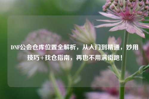 DNF公会仓库位置全解析，从入门到精通，妙用技巧+找仓指南，再也不用满街跑！