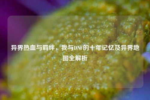 异界热血与羁绊,我与DNF的十年记忆及异界地图全解析