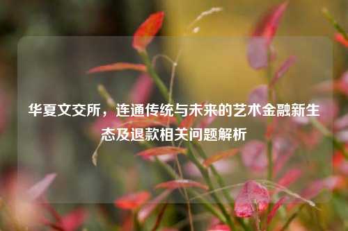 华夏文交所,连通传统与未来的艺术金融新生态及退款相关问题解析
