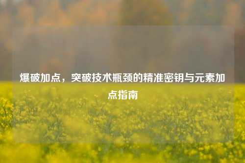 爆破加点,突破技术瓶颈的精准密钥与元素加点指南